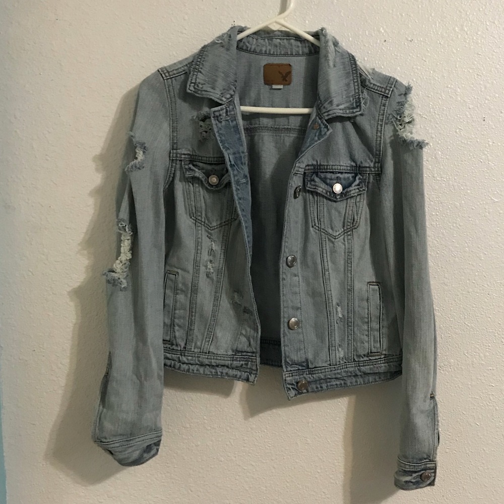 Distressed denim jacket from American Eagle